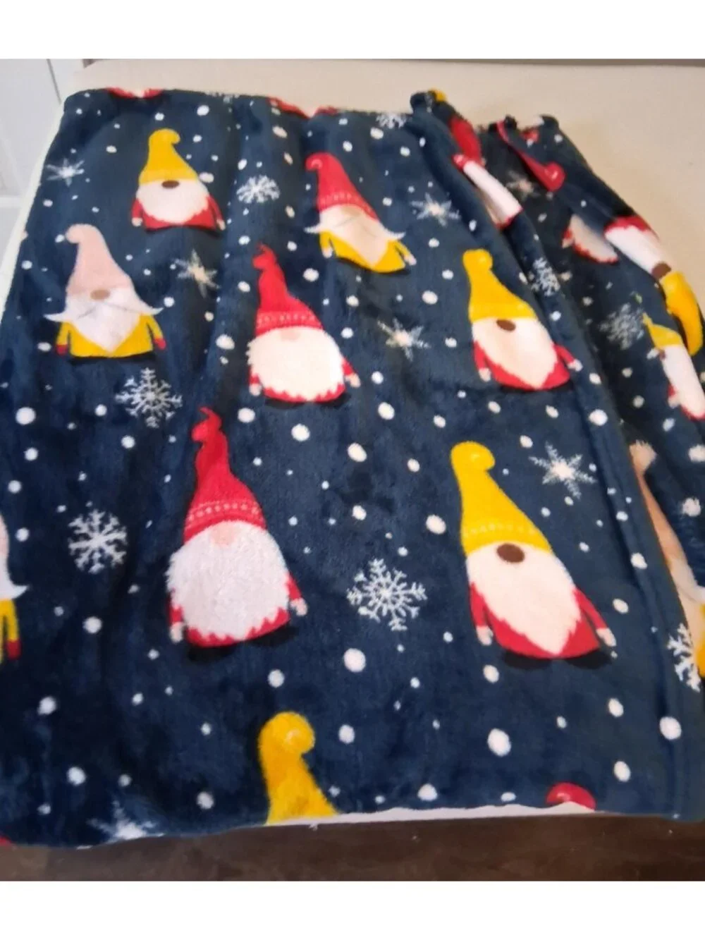 Santa's Elves Plush Throw Blanket Christmas Elves Navy Blue Blanket 50x60